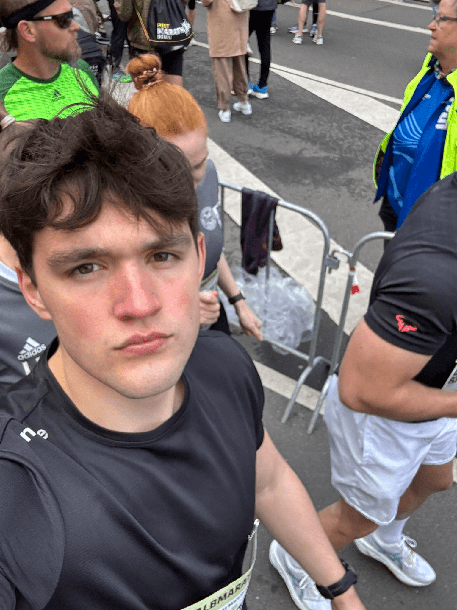 Beim Marathon vor dem Lauf